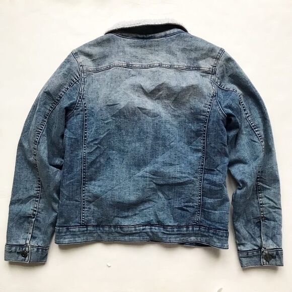 H&M sherpa lined denim jacket EUC 11-12Y - Picture 6 of 6